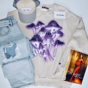 Acne Studios X-Ray Mushroom Graphic Sweatshirt